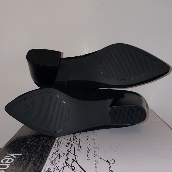New Kensie Lyden Black Leather Suede Ankle… - Picture 6 of 8